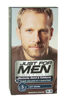 Brush-In Color Gel Mustache-Beard & Sideburns Light Brown # M-25 Just For Men Image