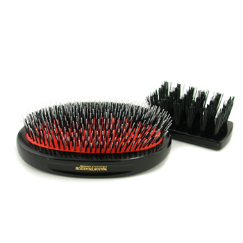 Boar Bristle & Nylon - Popular Military Bristle & Nylon Large Size Hair Brush ( Dark Ruby ) Mason Pearson Image