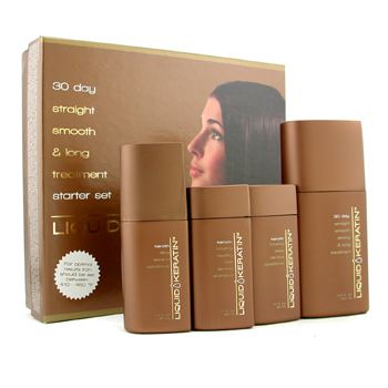 30 Day Straight Smooth Strong & Long Treatment Starter Set: Treatment + Shampoo + Conditioner + Leave-In Conditioner