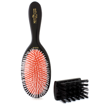 Nylon - Gentle Nylon Medium Size Hair Brush ( Dark Ruby ) Mason Pearson Image