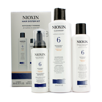 System 6 Kit For Medium to Coarse & Normal to Thin-Looking Hair: Cleanser 300ml + Scalp Therapy 150m Nioxin Image