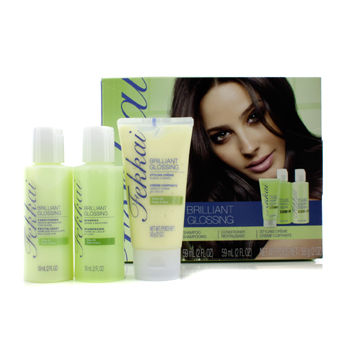 Brilliant Glossing Mini Collection: Shampoo 59ml + Conditioner 59ml + Styling Creme 56g  96367541 Frederic Fekkai Image