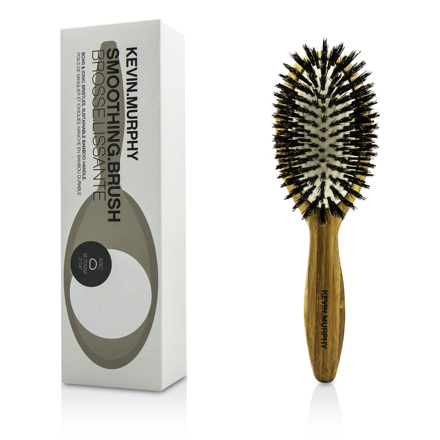 Smoothing.Brush - ARC 70mm (Boar  Ionic Bristles Sustainable Bamboo Handle) Kevin.Murphy Image