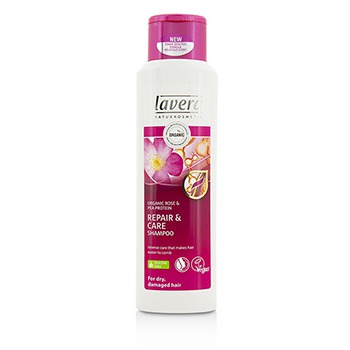 Organic Rose & Pea Protein Repair & Care Shampoo (For Dry Damaged Hair) Lavera Image