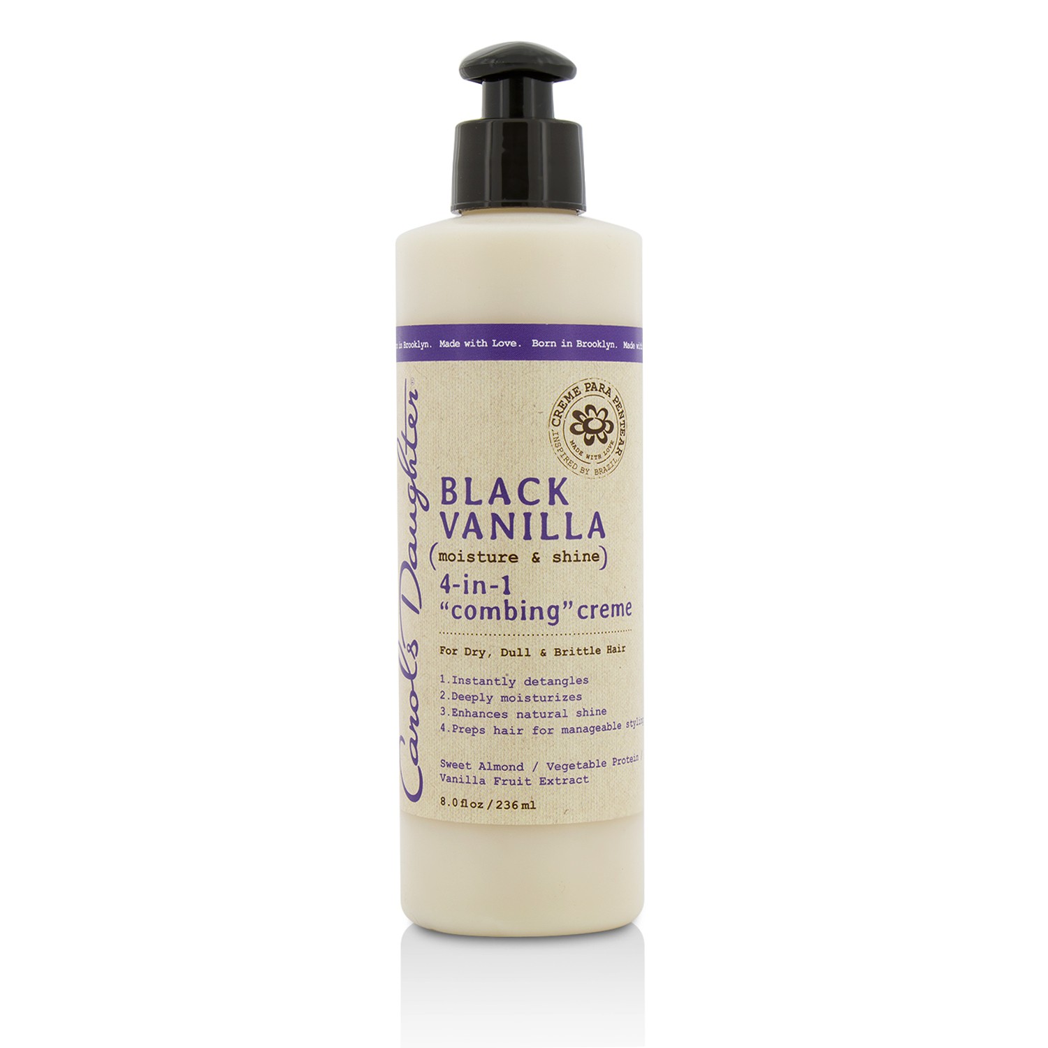 Black Vanilla Moisture & Shine 4-in-1 Combing Creme (For Dry Dull or Brittle Hair) Carols Daughter Image