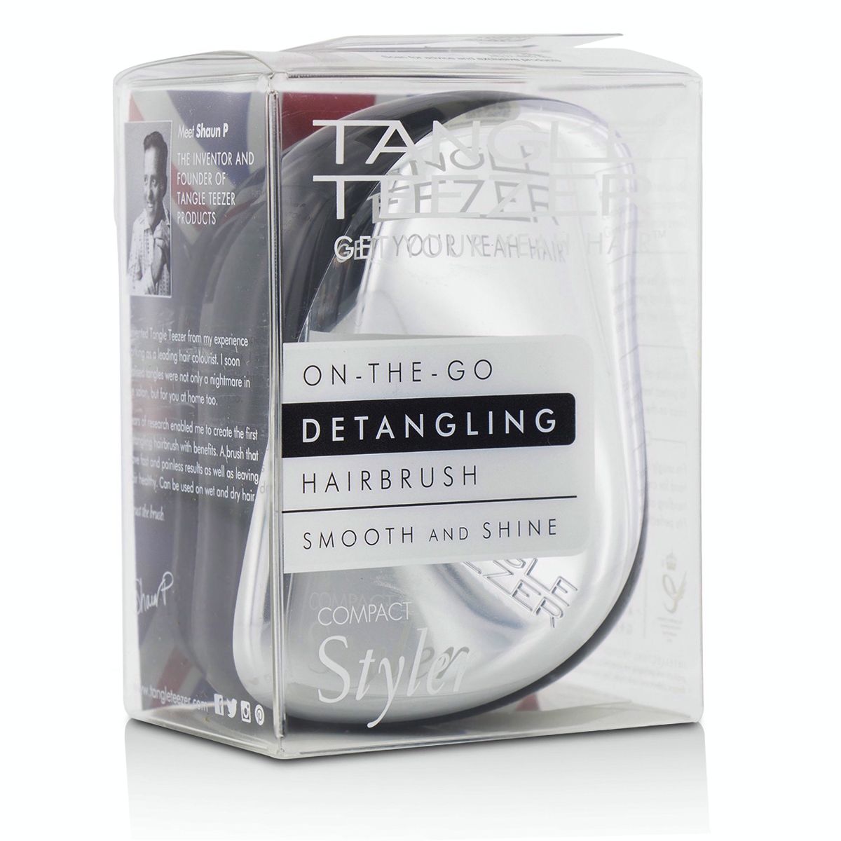 Compact Styler On-The-Go Detangling Hair Brush - # Starlet Silver Tangle Teezer Image