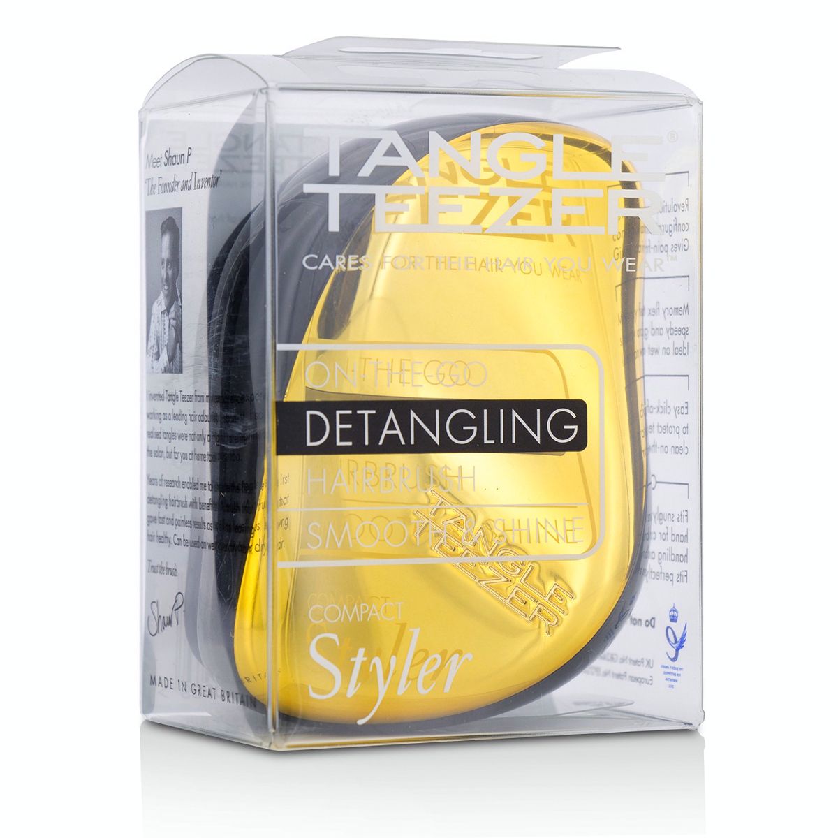 Compact Styler On-The-Go Detangling Hair Brush - # Bronze Chrome Tangle Teezer Image
