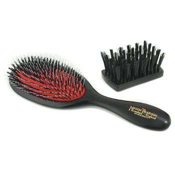 Boar Bristle & Nylon - Handy Mixture Bristle & Nylon Hair Brush ( Dark Ruby ) Mason Pearson Image