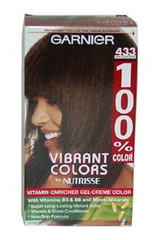 100% Color Vitamin Enriched Gel-Creme Color #433 Dark Gold Brown Garnier Image
