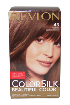 ColorSilk Beautiful Color #43 Medium Golden Brown Revlon Image