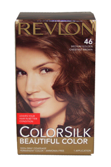 ColorSilk Beautiful Color #46 Medium Golden Chestnut Brown Revlon Image