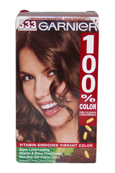 100% Color Vitamin Enriched Gel-Creme Color #533 Medium Golden Brown Garnier Image