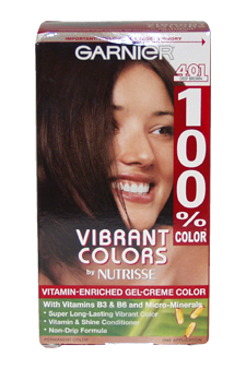 100% Color Vitamin Enriched Gel-Creme Color #401 Deep Brown Garnier Image