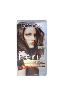 Feria Multi-Faceted Shimmering Color 3X Highlights # 50 Medium Brown - Natural LOreal Image
