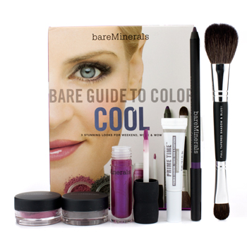 Bare Guide To Color - # Cool (Primer Shadow + Eyecolor + Eyeliner + Blush + Lip Gloss + Brush) Bare Escentuals Image