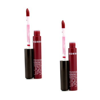 Raspberry Antioxidant Liquid Lipstick Duo Pack - #56 Red Korres Image