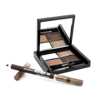 4Eyes Kit: (Eyeshadow Palette + Mini Multiplay Eye Pencil) - # Smoky Eyes Brown Kit Pupa Image