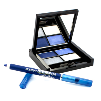 4Eyes Kit: (Eyeshadow Palette + Mini Multiplay Eye Pencil) - # Smoky Eyes Blue Kit Pupa Image