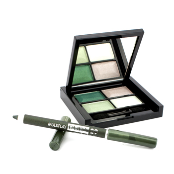 4Eyes Kit: (Eyeshadow Palette + Mini Multiplay Eye Pencil) - # Smoky Eyes Emerald Kit