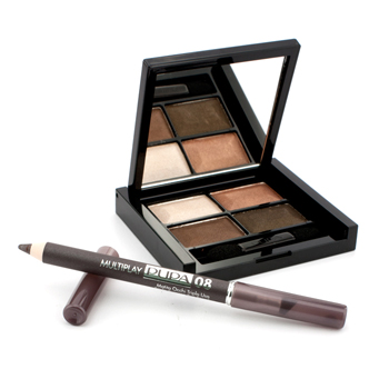 4Eyes Kit: (Eyeshadow Palette + Mini Multiplay Eye Pencil) - # Tropical Bronze Kit Pupa Image