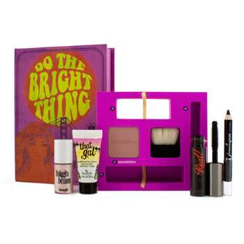 Do The Bright Thing Makeup kit: 1x Face Primer 1x Complexion Enhancer 1x Face Powder 1x Mascara 1x Eye Pencil Benefit Image