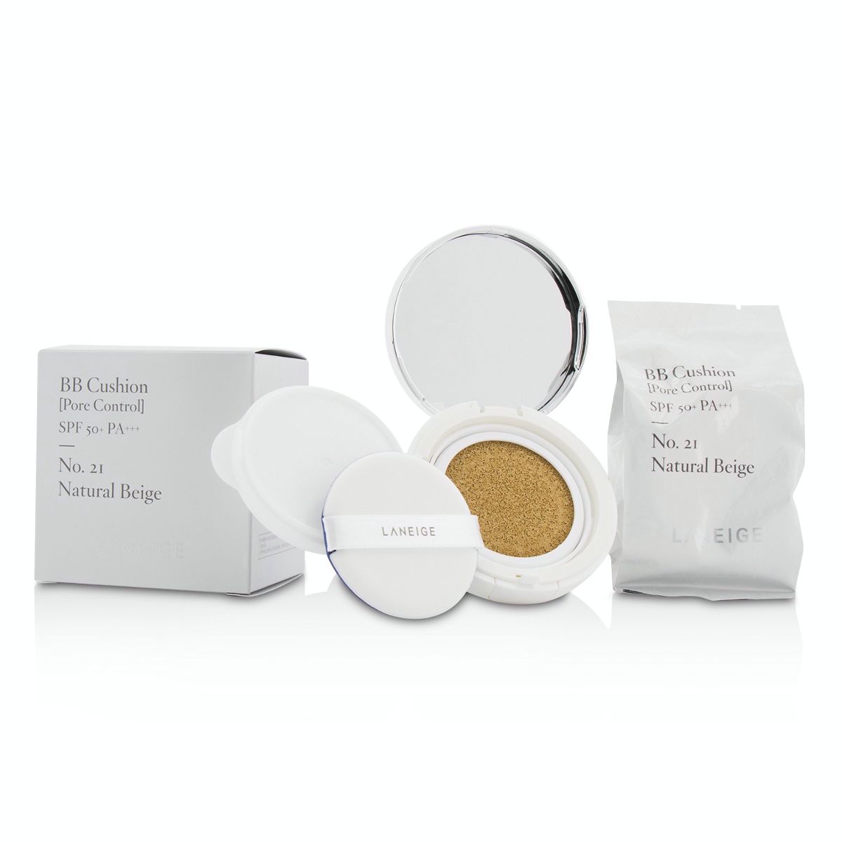 BB Cushion Foundation (Pore Control) SPF 50 With Extra Refill - # 21 Natural Beige Laneige Image