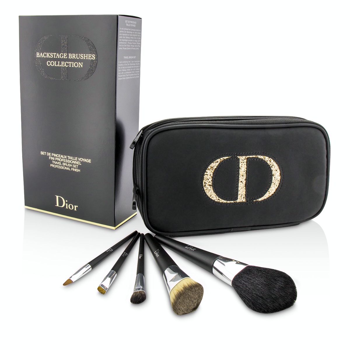 Backstage Brushes Professional Travel Brush Set (Powder Fluid Foundation Eyeshadow Eyeliner Lip) Christian Dior Image
