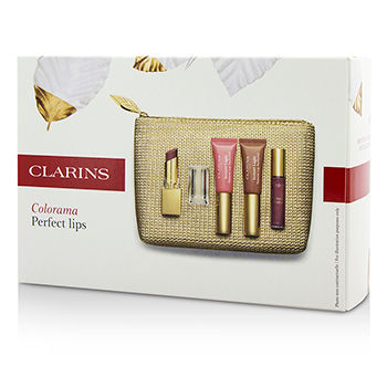 Colorama Perfect Lips Collection: 1x Rouge Eclat 2x Lip Perfector 1x Gloss Prodige 1x Bag Clarins Image