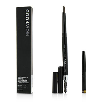 BrowFood Eco Precision 2 Tone Brow Pencil With Extra Refill - #Dark Brunette LashFood Image