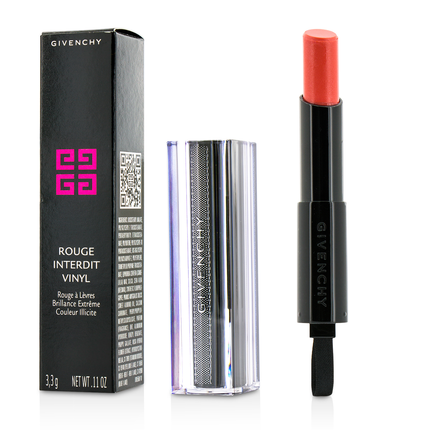 Rouge Interdit Vinyl Extreme Shine Lipstick - # 09 Corail Redoutable Givenchy Image