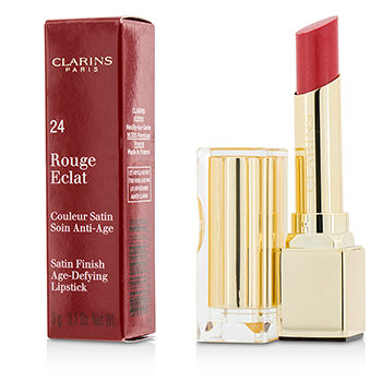 Rouge Eclat Satin Finish Age Defying Lipstick - # 24 Pink Cherry Clarins Image