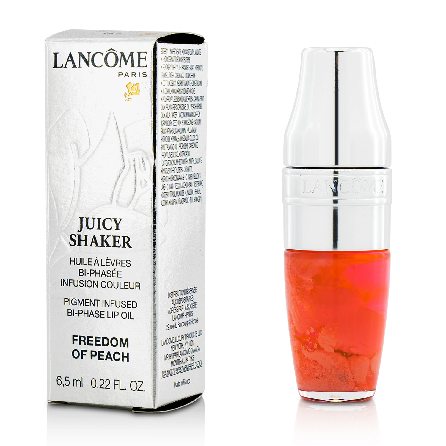 Juicy Shaker Pigment Infused Bi Phase Lip Oil - #142 Freedom of Peach Lancome Image