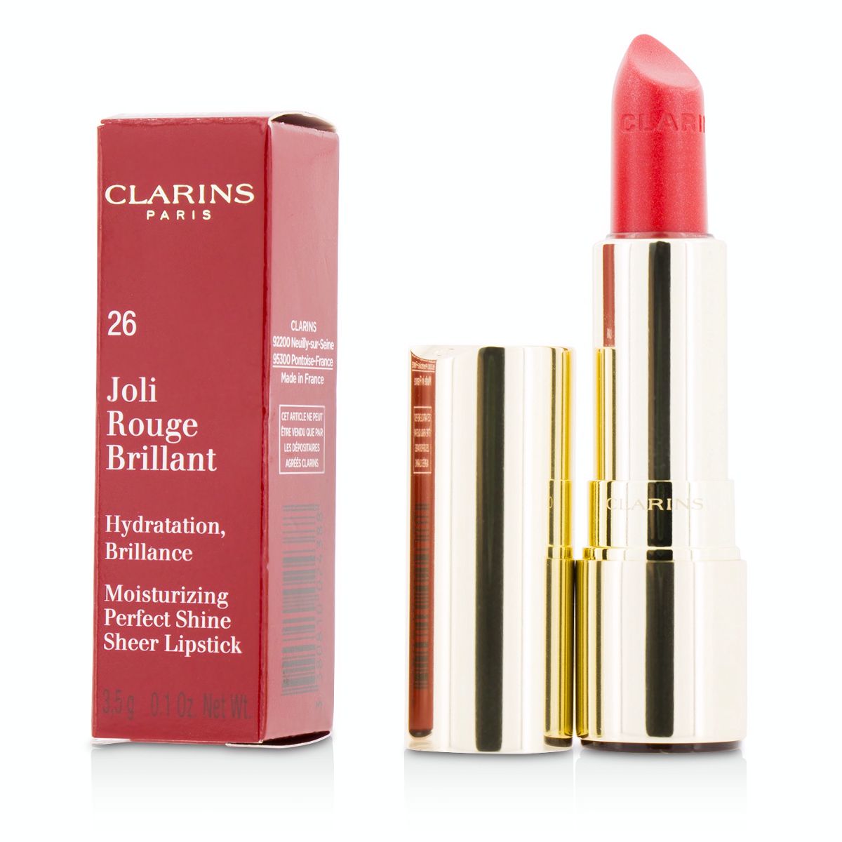 Joli Rouge Brillant (Moisturizing Perfect Shine Sheer Lipstick) - # 26 Hibiscus Clarins Image