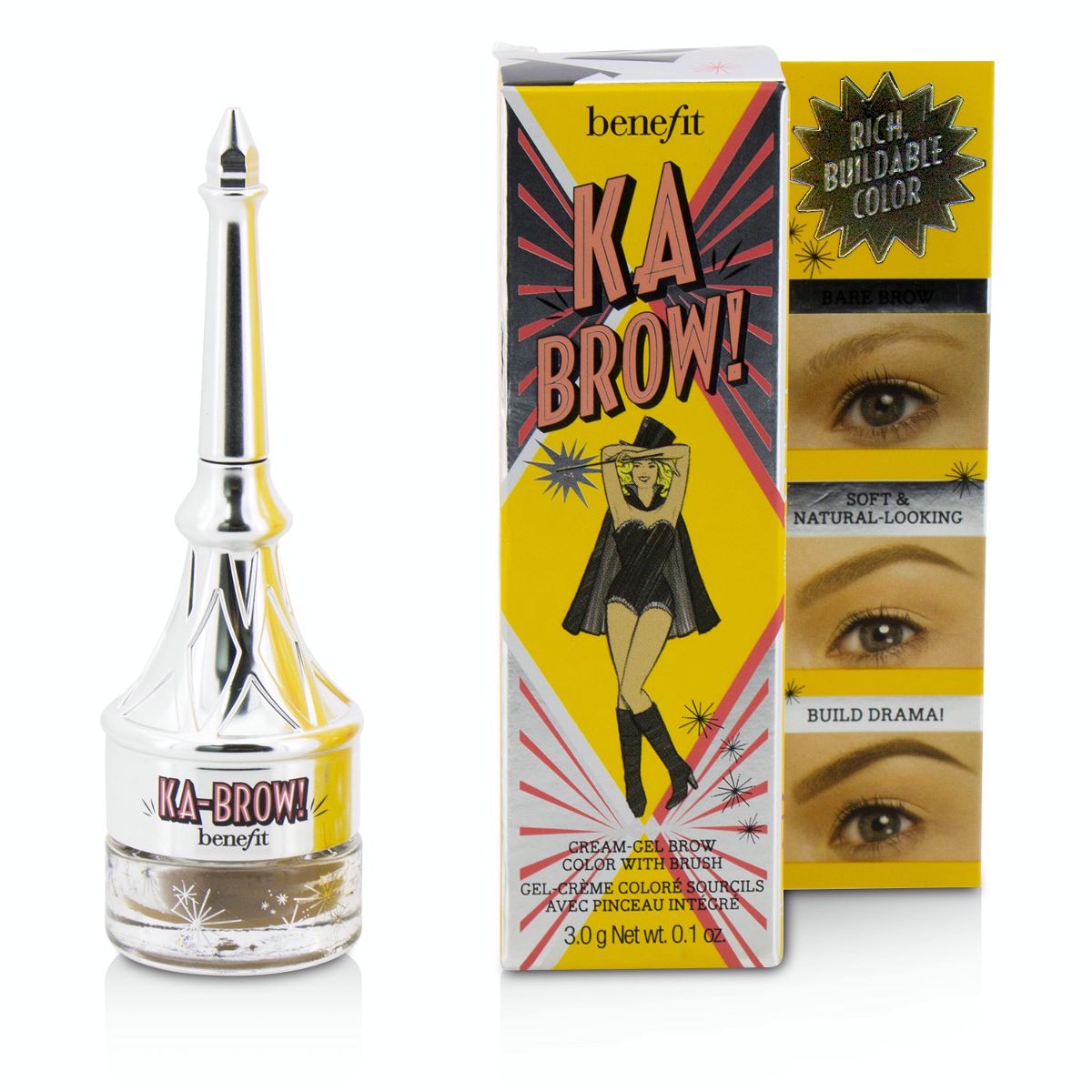 Ka Brow Cream Gel Brow Color With Brush - # 2 (Light) Benefit Image