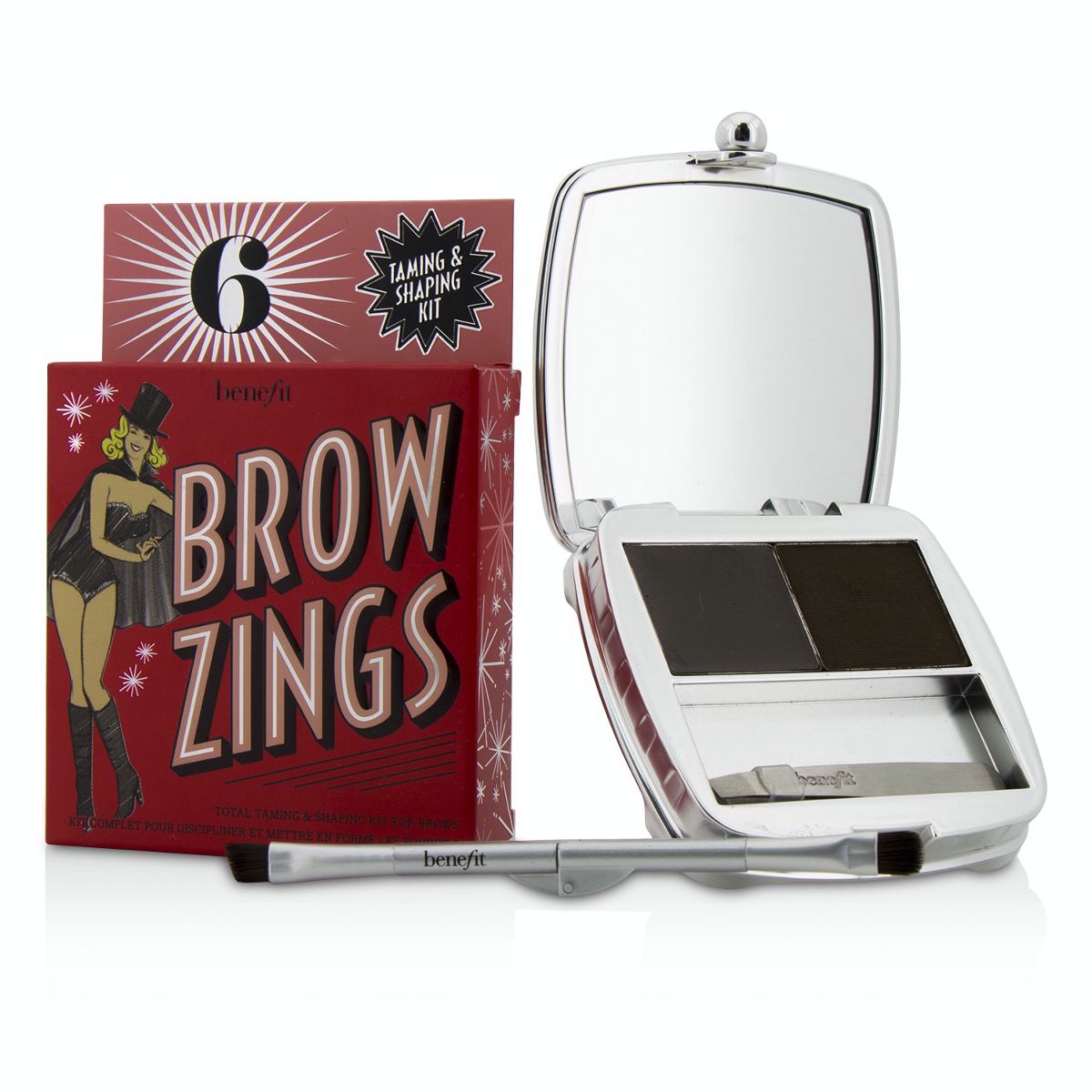 Brow Zings (Total Taming  Shaping Kit For Brows) - #6 (Deep) Benefit Image