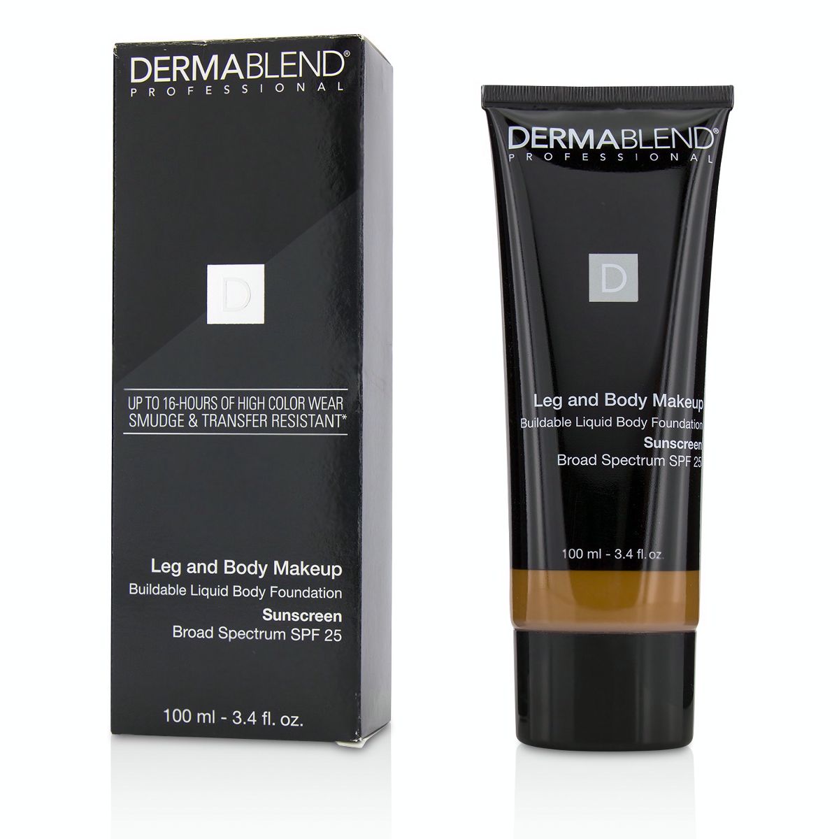 Leg and Body Make Up Buildable Liquid Body Foundation Sunscreen Broad Spectrum SPF 25 - #Deep Golden 70W Dermablend Image