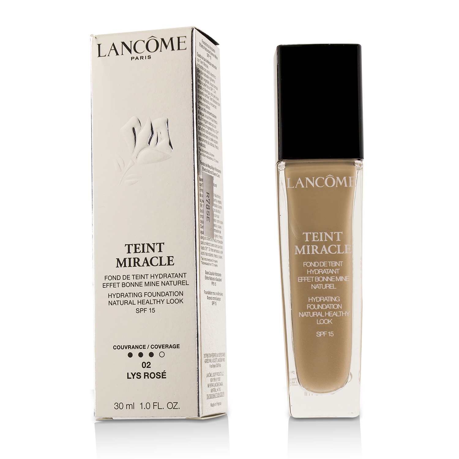Teint Miracle Hydrating Foundation Natural Healthy Look SPF 15 - # 02 Lys Rose Lancome Image