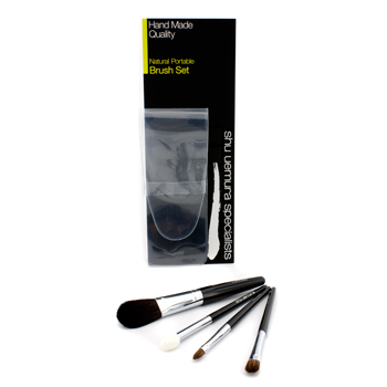 Natural Portable Brush Set (For Cheeks Eye Shadow Lips) Shu Uemura Image