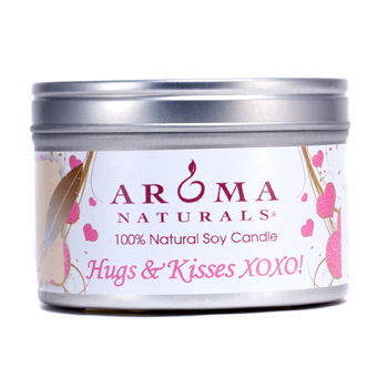 100% Natural Soy Candle - Hugs & Kisses XOXO! Aroma Naturals Image