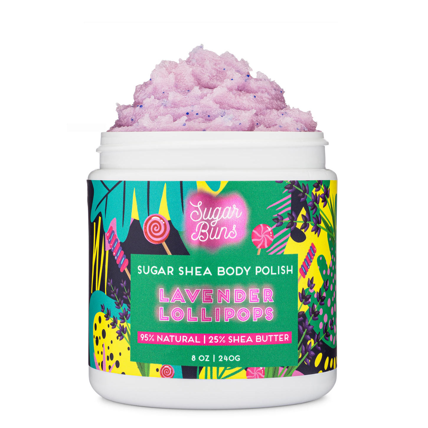 Sugar Shea Body Polish - Lavender Lollipop Sugar Buns Image