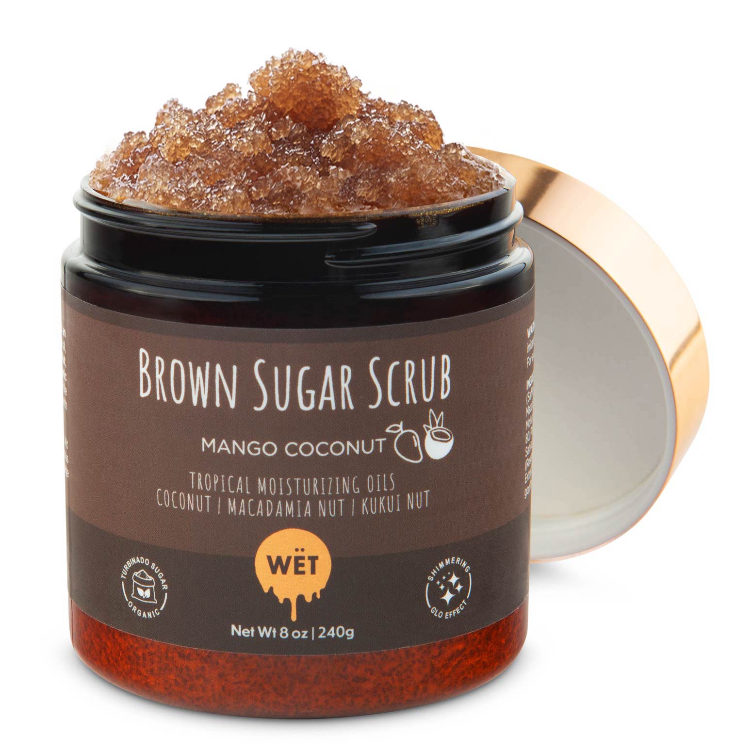 Tropical Glo Brown Sugar Shimmer Scrub - Mango Coconut WËT Image