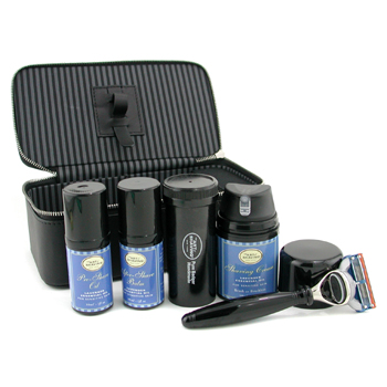 Travel Kit ( Lavender ): Razor+ Shaving Brush+ Pre-Shave Oil 30ml+ Shaving Cream 50ml+ A/S Balm 30ml+ Case The Art Of Shaving Image