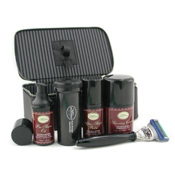 Travel Kit (Sandalwood): Razor+ Shaving Brush+ Pre-Shave Oil 30ml+ Shaving Cream 50ml+ A/S Balm 30ml+ Case The Art Of Shaving Image