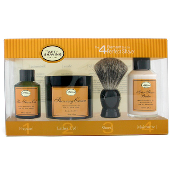 THE 4 ELEMENTS OF THE PERFECT SHAVE - LEMON ( Pre Shave Oil+ Shave Crm+ A/S Balm+ Brush ) The Art Of Shaving Image