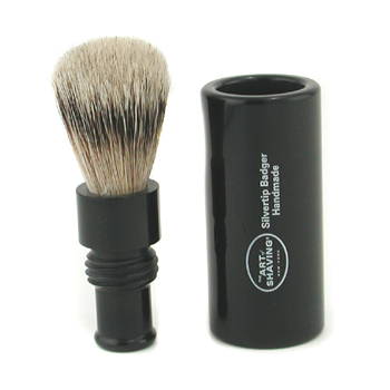 Turnback Silvertip Badger Travel Brush - Black The Art Of Shaving Image