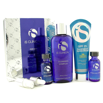 For Men Kit System: Cleansing Complex + Active Serum + Hydra-Cool Serum + Treatment Sunscreen