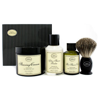 The 4 Elements Of The Perfect Shave - Unscented (New Packaging) (Pre Shave Oil + Shave Crm + A/S Balm + Brush) The Art Of Shaving Image