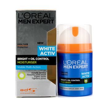 Men Expert White Activ Bright + Oil Control Moisturiser LOreal Image