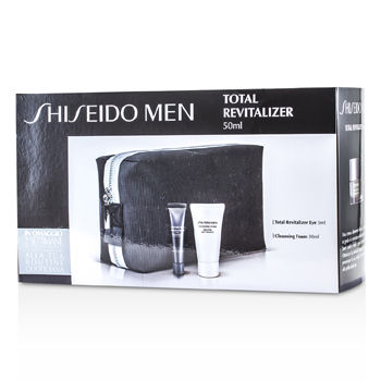 Men Set: Men Total Revitalizer 50ml/1.8oz + Men Total Revitalizer Eye 5ml/0.17oz + Men Cleansing Foam 30ml/1.1oz + Bag Shiseido Image