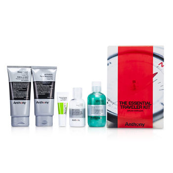 Logistics-For-Men-The-Essential-Traveler-Kit:--Cleanser---Mositurizer---Lip-Blam---Shave-Cream---Hair-and-Body-Wash-Anthony